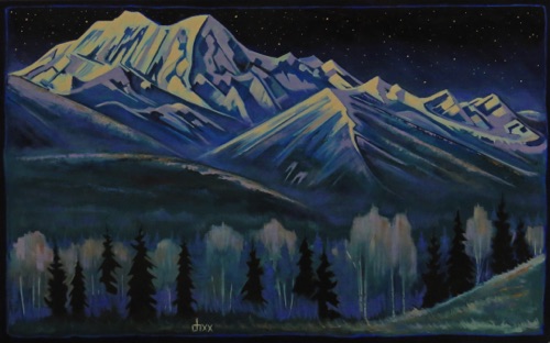 Highwood Pass, Crisp Night and a Billion Stars
oil on canvas 30 x 48  $2900
